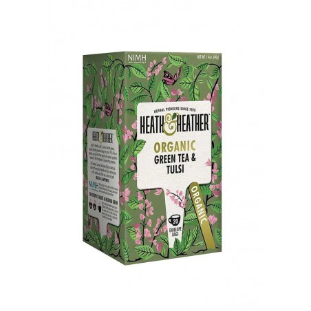 H & H Organic Green Tea & Tulsi 20 Tea Bags