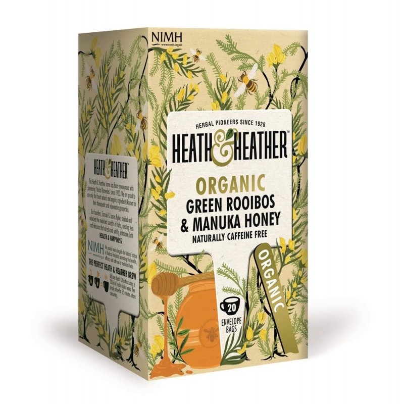 H & H Organic Green Rooibos with Manuka Honey 20 Bag